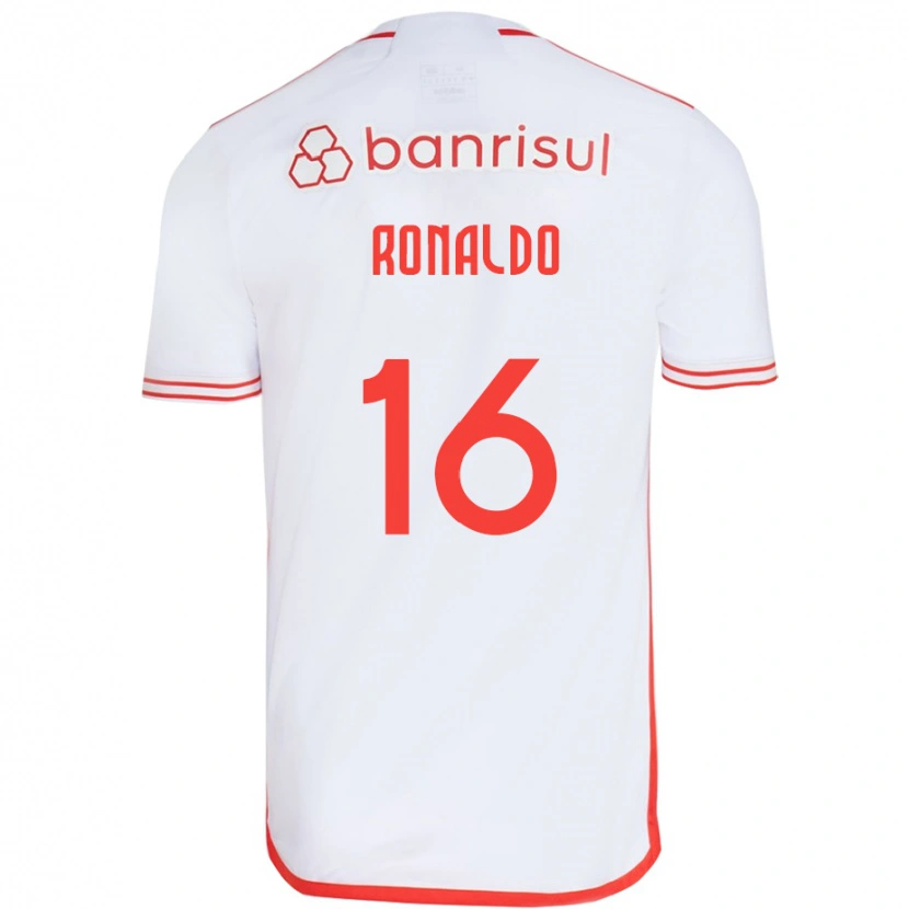 Danxen Niño Camiseta Ronaldo #16 Blanco Rojo 2ª Equipación 2025/26 La Camisa