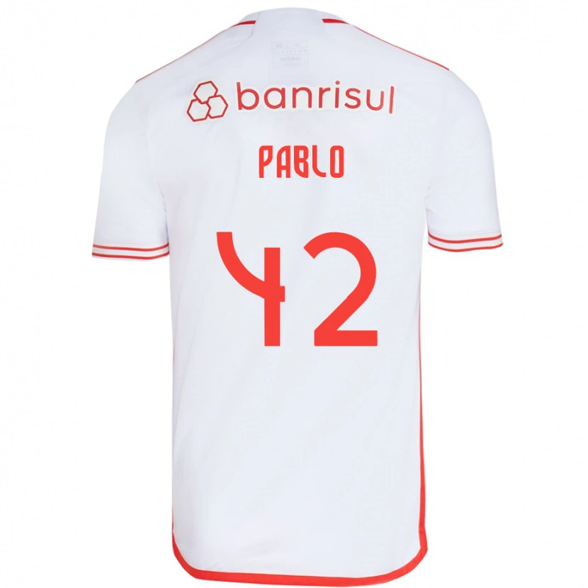 Danxen Niño Camiseta Pablo #42 Rojo Blanco 2ª Equipación 2025/26 La Camisa