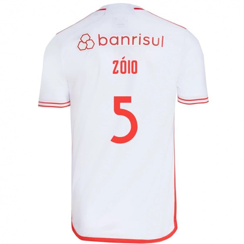 Danxen Niño Camiseta Zóio #5 Blanco Rojo 2ª Equipación 2025/26 La Camisa