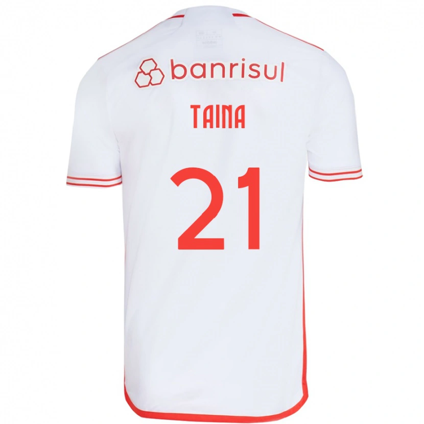 Danxen Niño Camiseta Tainá #21 Rojo Blanco 2ª Equipación 2025/26 La Camisa