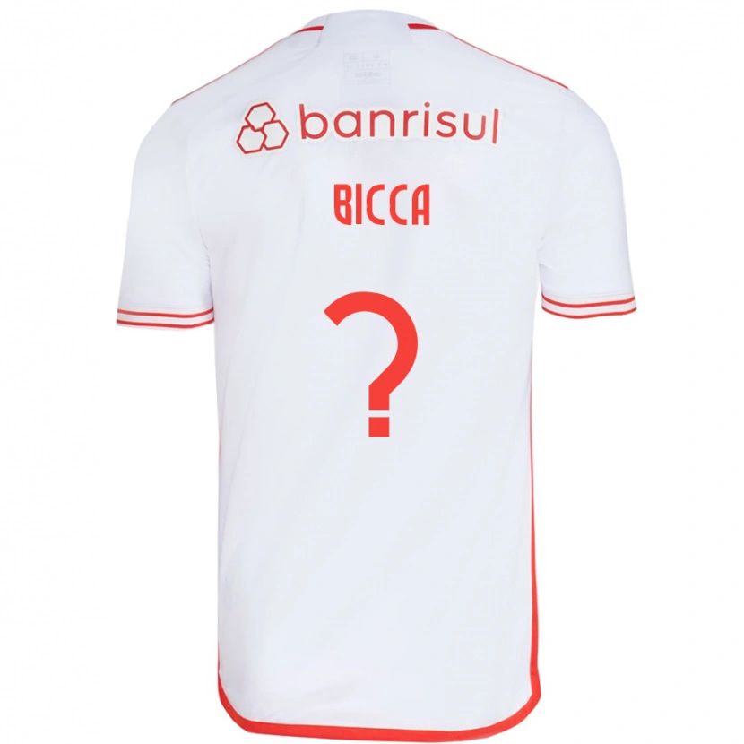 Danxen Niño Camiseta Leo Bicca #0 Blanco Rojo 2ª Equipación 2025/26 La Camisa