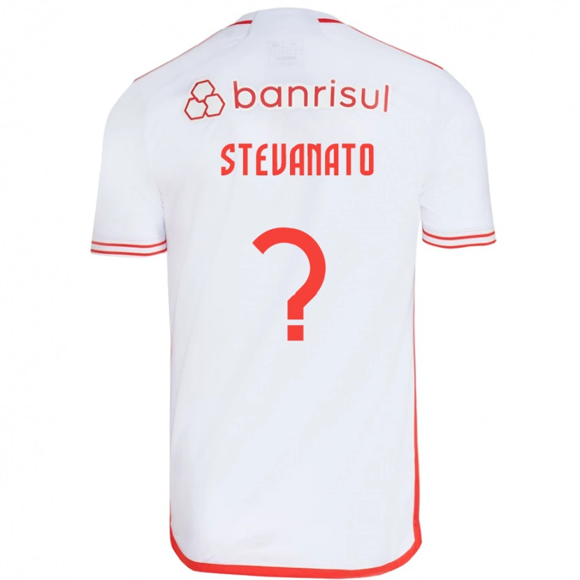 Danxen Niño Camiseta Eduardo Stevanato #0 Blanco Rojo 2ª Equipación 2025/26 La Camisa