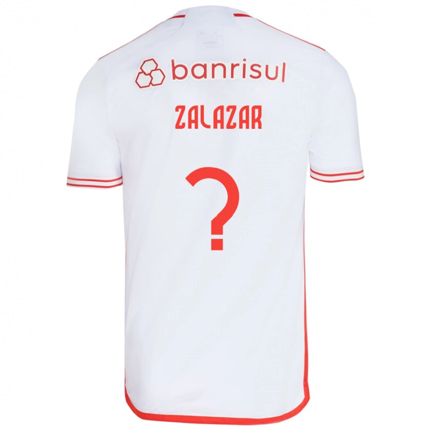 Danxen Niño Camiseta Maxi Zalazar #0 Blanco Rojo 2ª Equipación 2025/26 La Camisa
