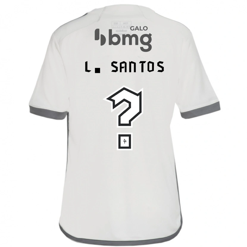 Danxen Niño Camiseta Léo Santos #0 Blanco Negro 2ª Equipación 2025/26 La Camisa