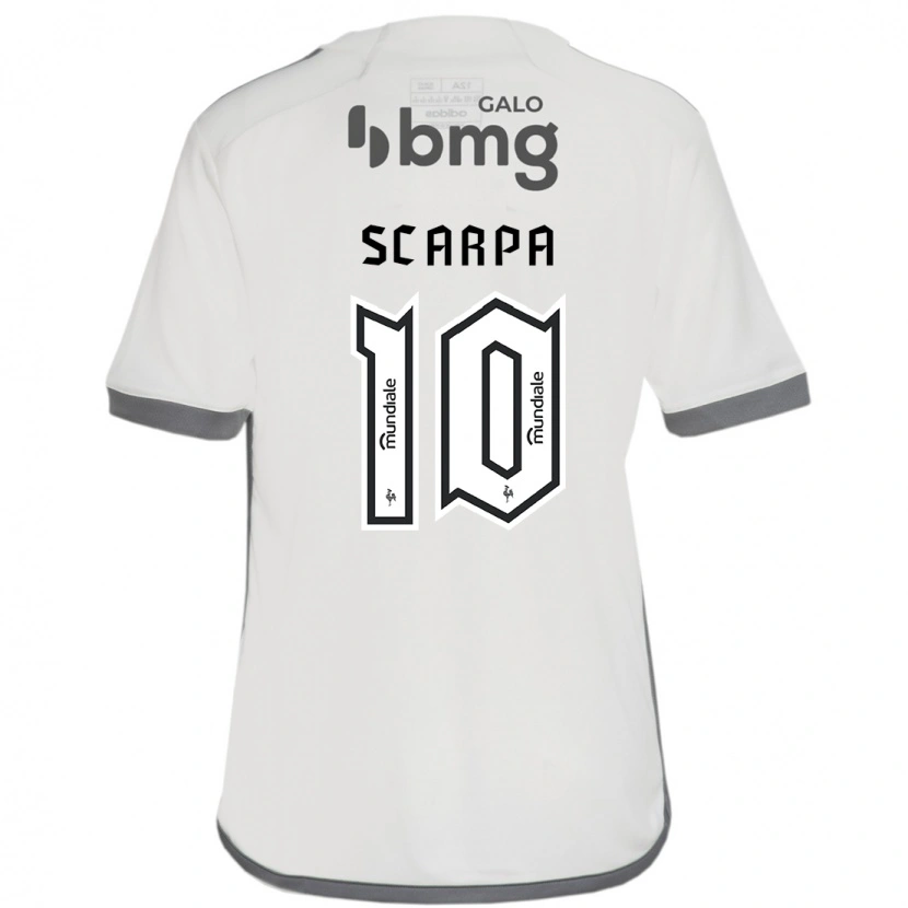 Danxen Niño Camiseta Gustavo Scarpa #10 Blanco Negro 2ª Equipación 2025/26 La Camisa