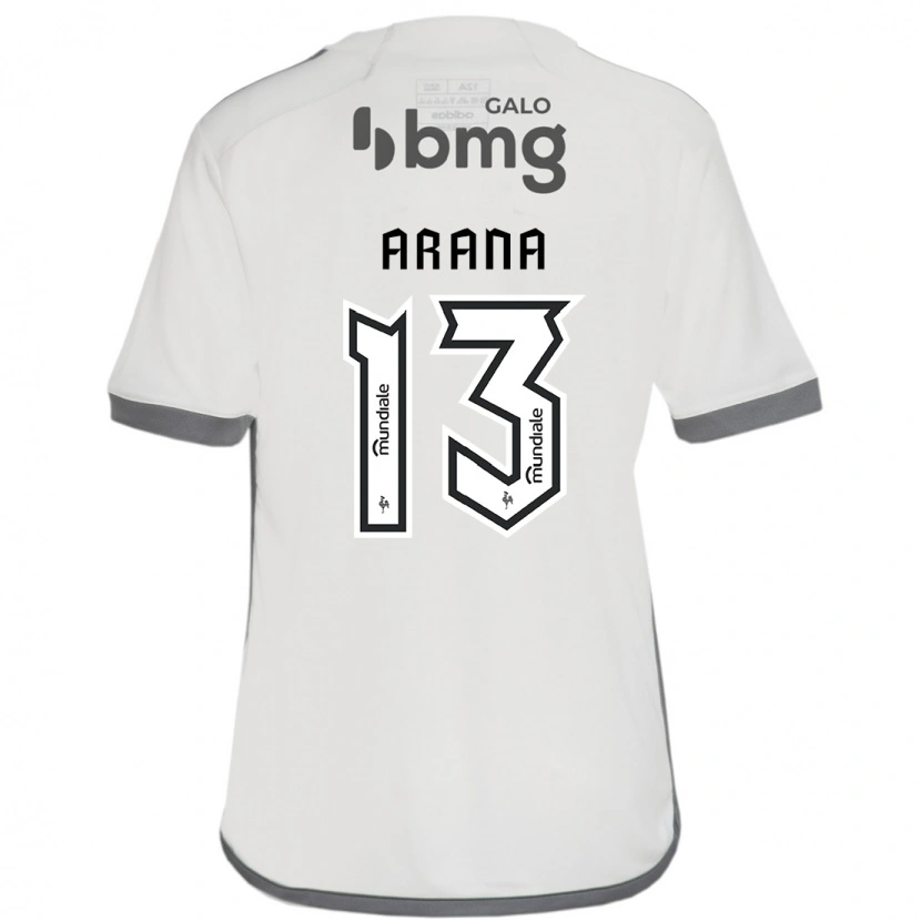 Danxen Niño Camiseta Guilherme Arana #13 Blanco Negro 2ª Equipación 2025/26 La Camisa