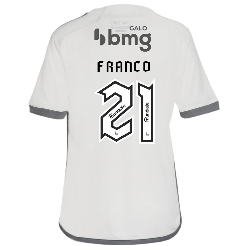 Danxen Niño Camiseta Alan Franco #21 Blanco Negro 2ª Equipación 2025/26 La Camisa