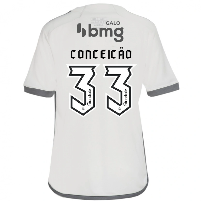 Danxen Niño Camiseta Robert Conceição #33 Blanco Negro 2ª Equipación 2025/26 La Camisa