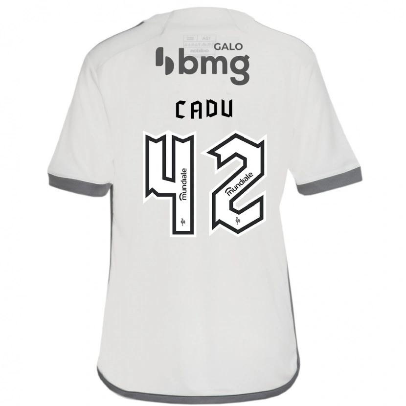 Danxen Niño Camiseta Cadu #42 Blanco Negro 2ª Equipación 2025/26 La Camisa