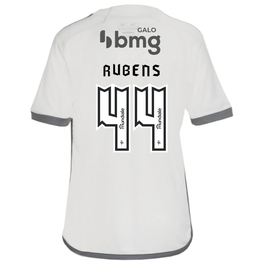 Danxen Niño Camiseta Rubens #44 Blanco Negro 2ª Equipación 2025/26 La Camisa