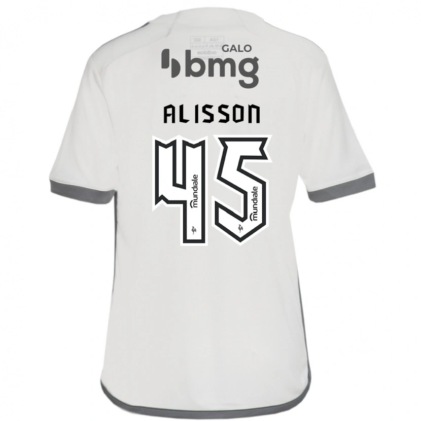 Danxen Niño Camiseta Alisson #45 Blanco Negro 2ª Equipación 2025/26 La Camisa