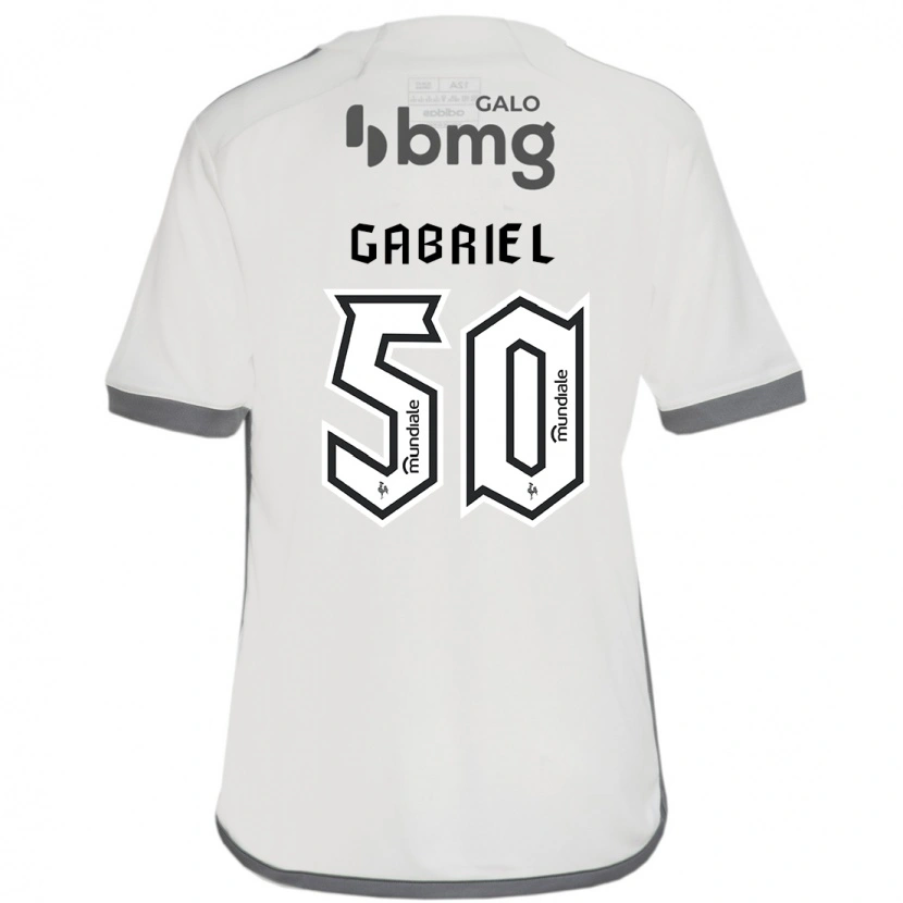 Danxen Niño Camiseta Vitor Gabriel #50 Blanco Negro 2ª Equipación 2025/26 La Camisa