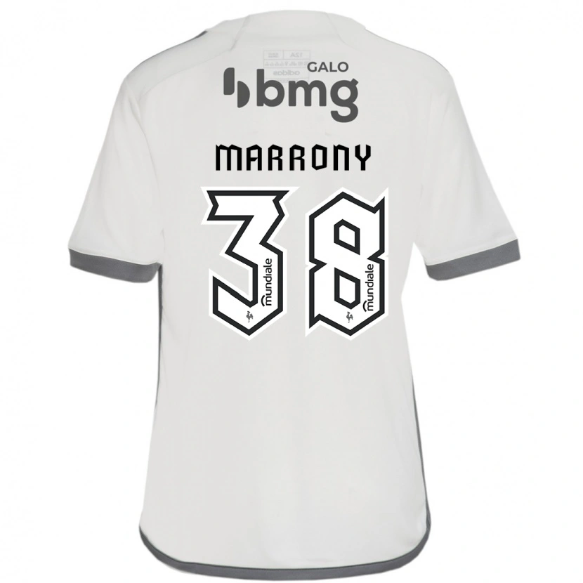 Danxen Niño Camiseta Marrony #38 Blanco Negro 2ª Equipación 2025/26 La Camisa