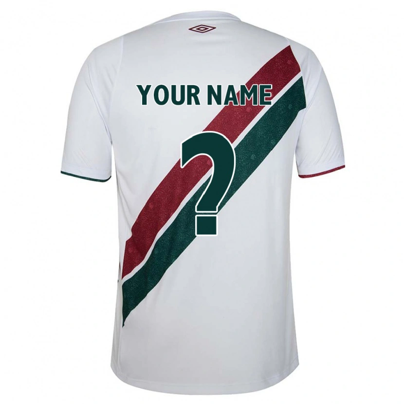 Danxen Niño Camiseta Su Nombre #0 Verde Granate Blanco 2ª Equipación 2025/26 La Camisa