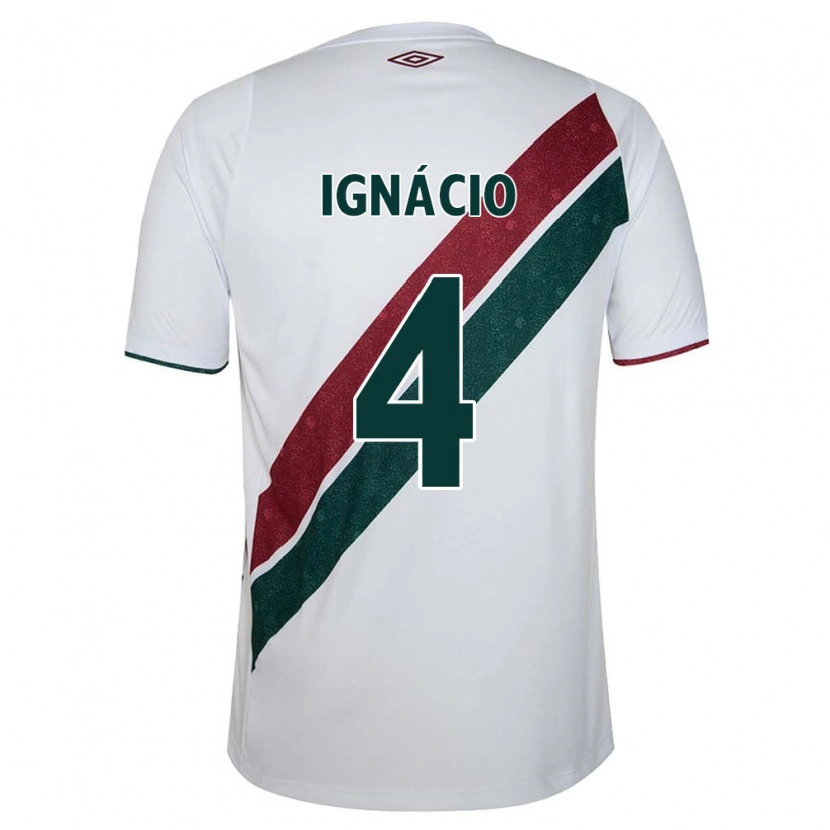 Danxen Niño Camiseta Ignácio #4 Blanco Verde Granate 2ª Equipación 2025/26 La Camisa