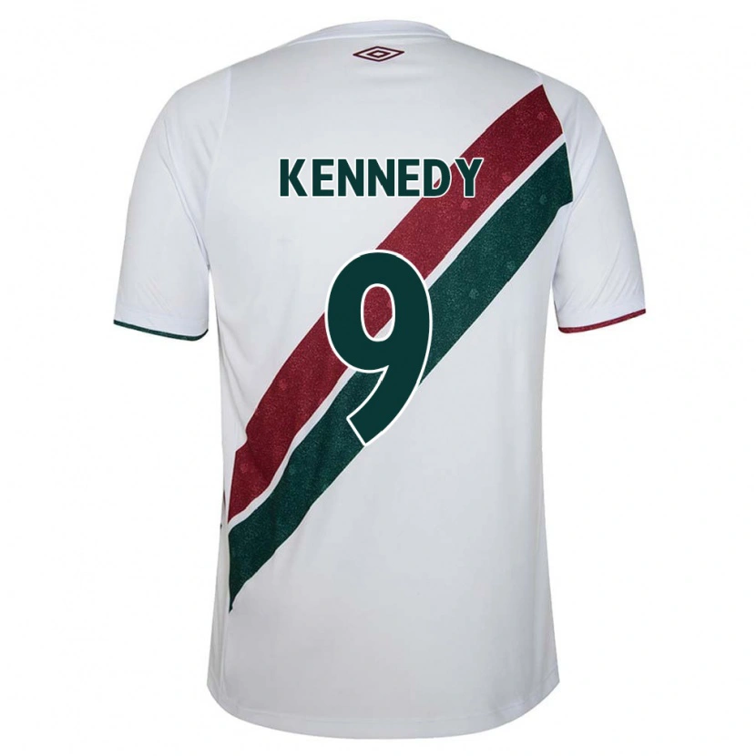 Danxen Niño Camiseta John Kennedy #9 Verde Granate Blanco 2ª Equipación 2025/26 La Camisa
