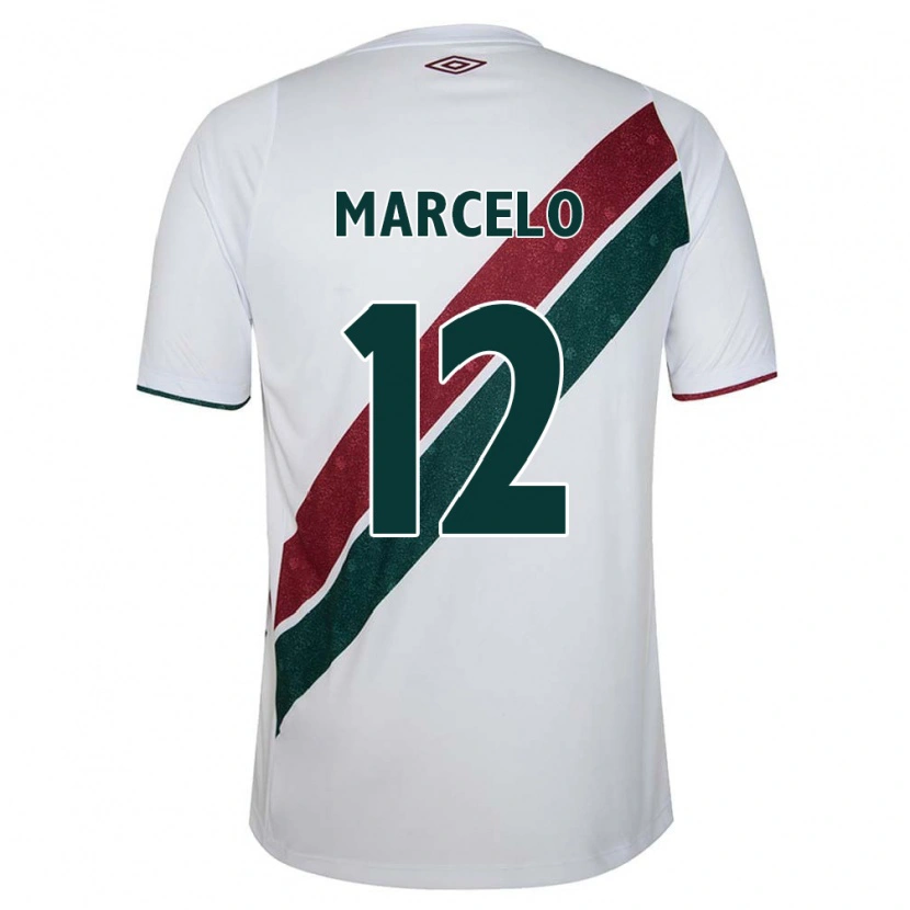 Danxen Niño Camiseta Marcelo #12 Verde Granate Blanco 2ª Equipación 2025/26 La Camisa