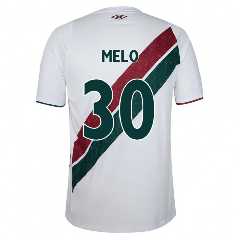 Danxen Niño Camiseta Felipe Melo #30 Verde Granate Blanco 2ª Equipación 2025/26 La Camisa