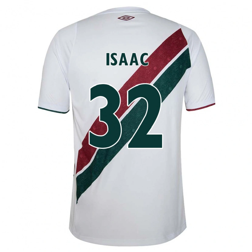 Danxen Niño Camiseta Isaac #32 Blanco Verde Granate 2ª Equipación 2025/26 La Camisa