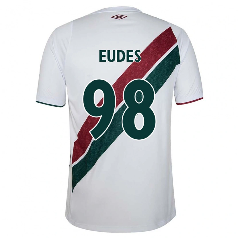 Danxen Niño Camiseta Vitor Eudes #98 Verde Granate Blanco 2ª Equipación 2025/26 La Camisa