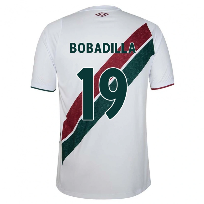 Danxen Niño Camiseta Raul Bobadilla #19 Verde Granate Blanco 2ª Equipación 2025/26 La Camisa