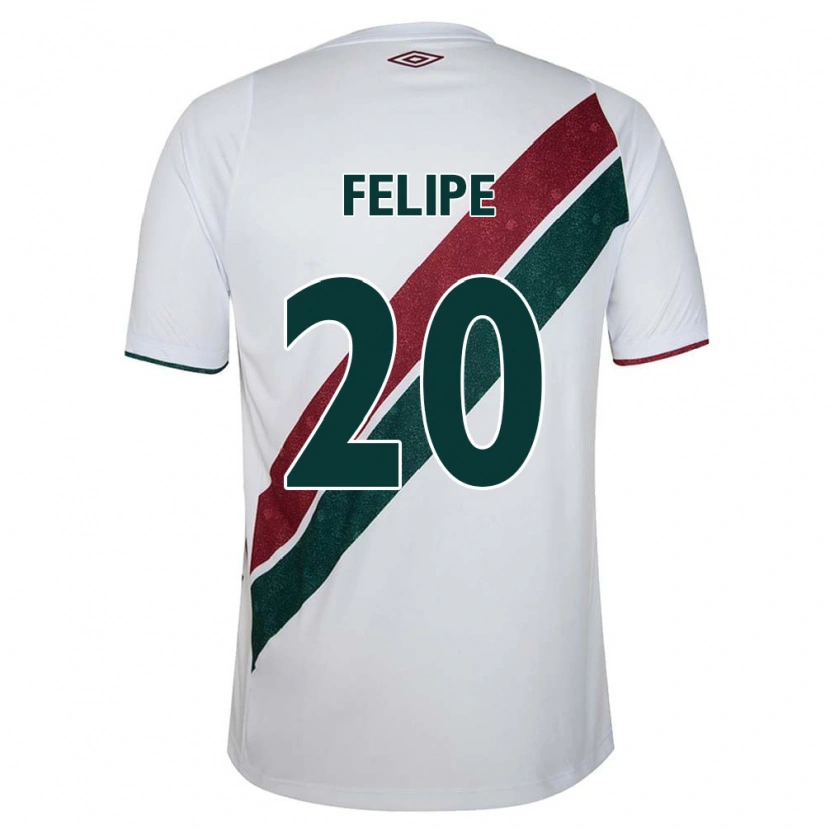 Danxen Niño Camiseta Yago Felipe #20 Verde Granate Blanco 2ª Equipación 2025/26 La Camisa