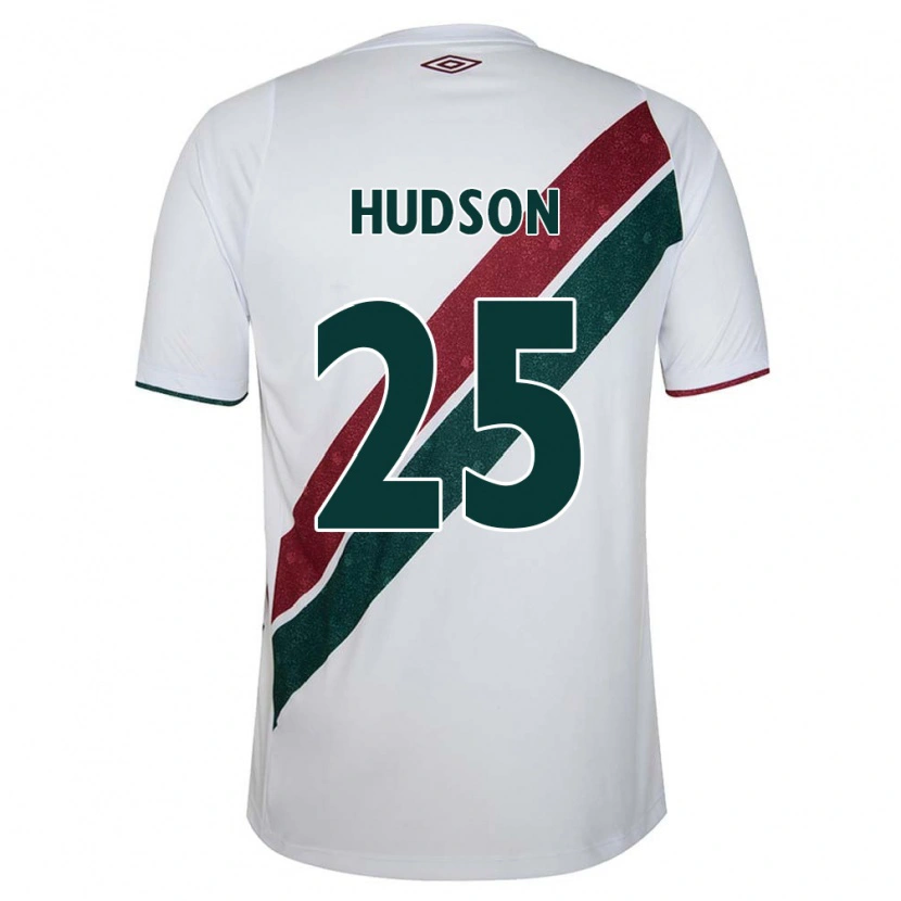 Danxen Niño Camiseta Hudson #25 Verde Granate Blanco 2ª Equipación 2025/26 La Camisa