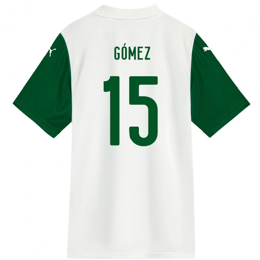 Danxen Niño Camiseta Gustavo Gómez #15 Verde Blanco 2ª Equipación 2025/26 La Camisa