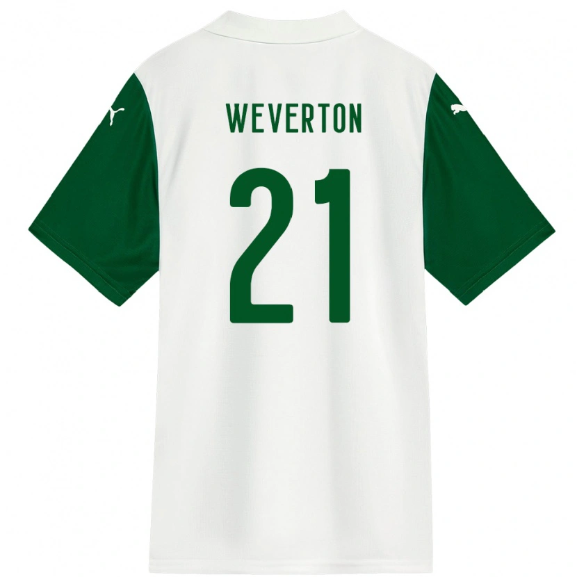 Danxen Niño Camiseta Weverton #21 Verde Blanco 2ª Equipación 2025/26 La Camisa
