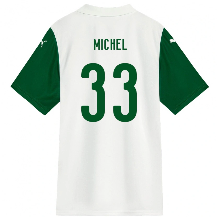 Danxen Niño Camiseta Michel #33 Verde Blanco 2ª Equipación 2025/26 La Camisa