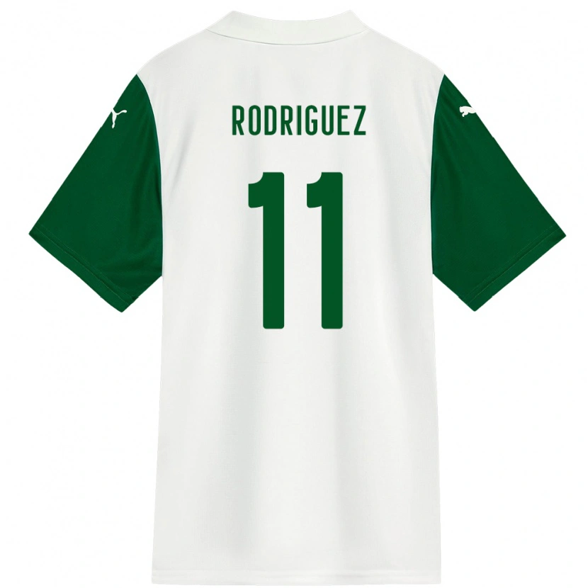 Danxen Niño Camiseta Yamila Rodríguez #11 Verde Blanco 2ª Equipación 2025/26 La Camisa