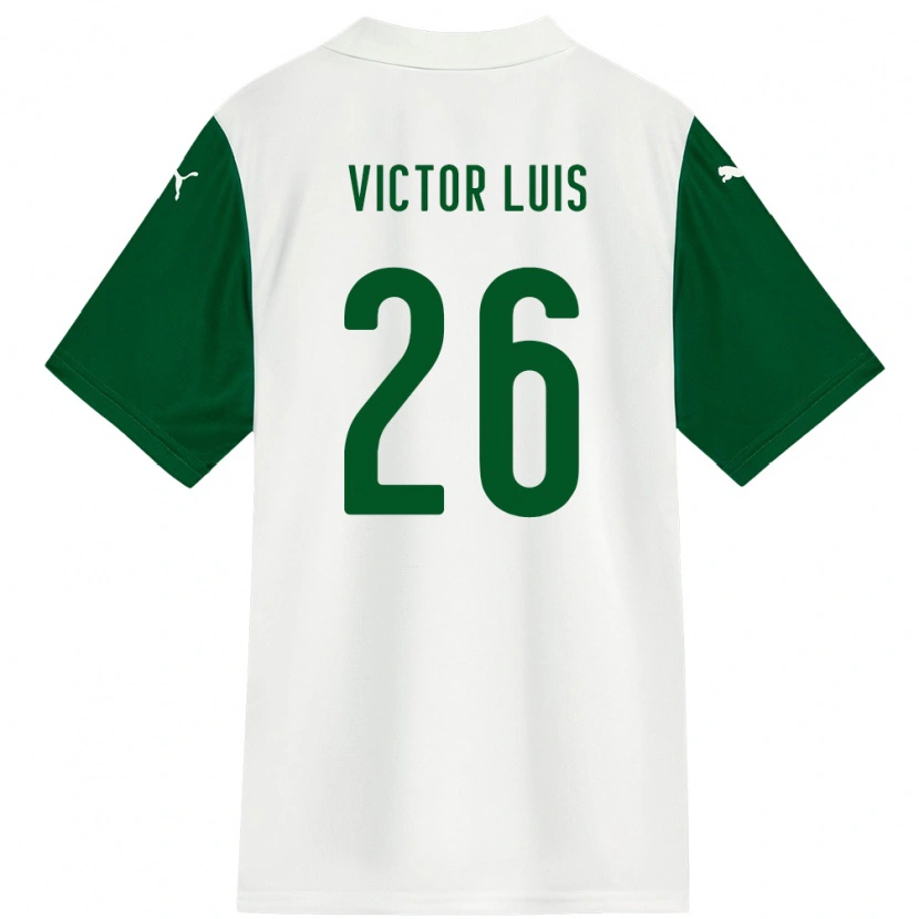 Danxen Niño Camiseta Victor Luis #26 Verde Blanco 2ª Equipación 2025/26 La Camisa