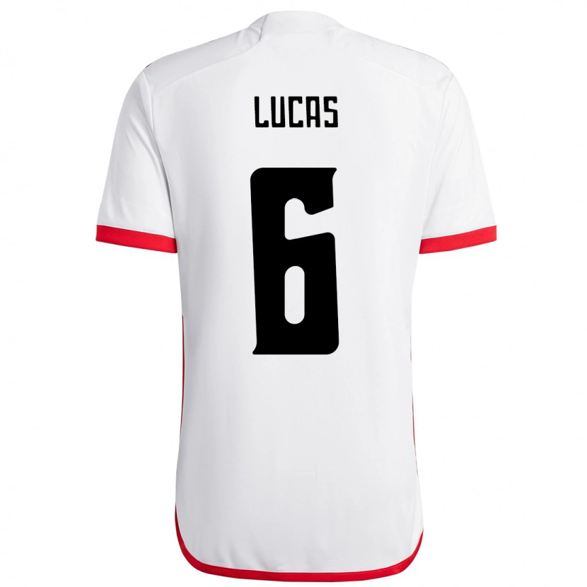 Danxen Niño Camiseta Ayrton Lucas #6 Rojo Negro 2ª Equipación 2025/26 La Camisa