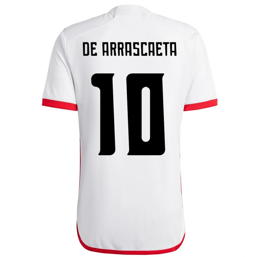 Danxen Niño Camiseta Giorgian De Arrascaeta #10 Rojo Negro 2ª Equipación 2025/26 La Camisa