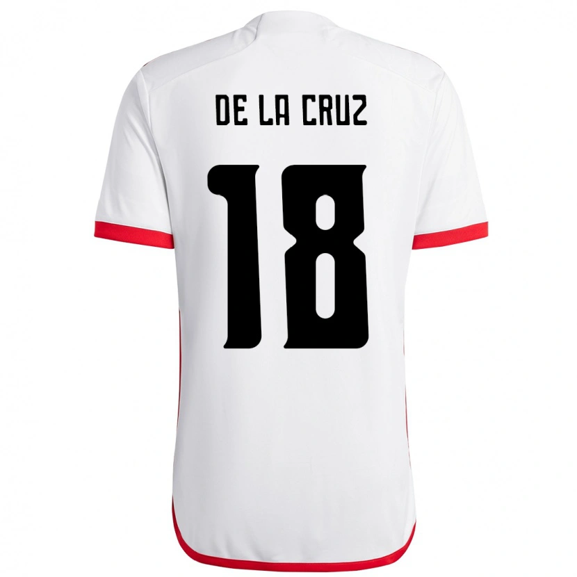 Danxen Niño Camiseta Nicolás De La Cruz #18 Rojo Negro 2ª Equipación 2025/26 La Camisa