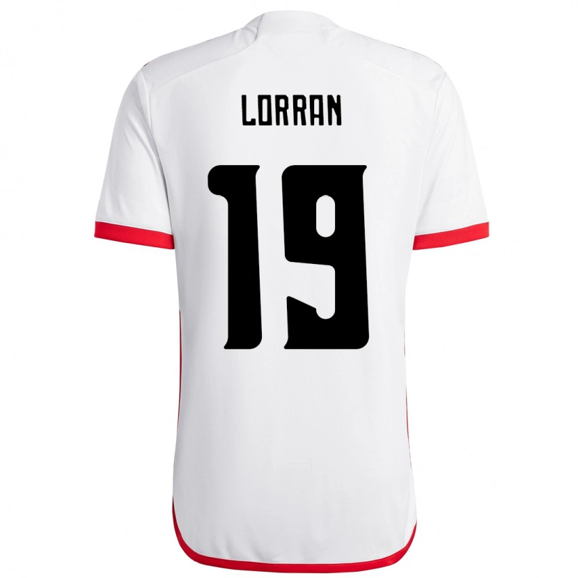 Danxen Niño Camiseta Lorran #19 Rojo Negro 2ª Equipación 2025/26 La Camisa