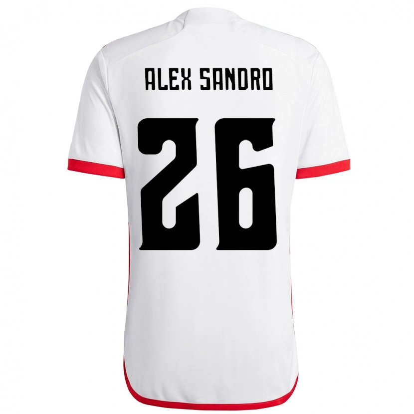 Danxen Niño Camiseta Alex Sandro #26 Rojo Negro 2ª Equipación 2025/26 La Camisa