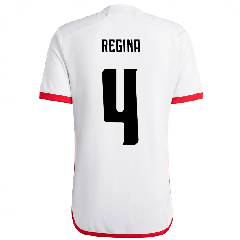 Danxen Niño Camiseta Thaís Regina #4 Rojo Negro 2ª Equipación 2025/26 La Camisa