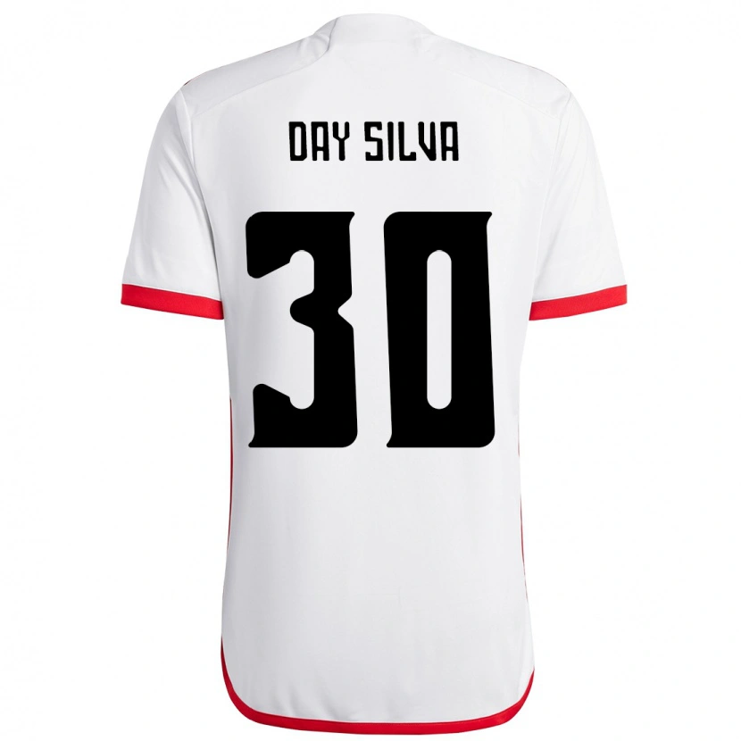 Danxen Niño Camiseta Day Silva #30 Rojo Negro 2ª Equipación 2025/26 La Camisa