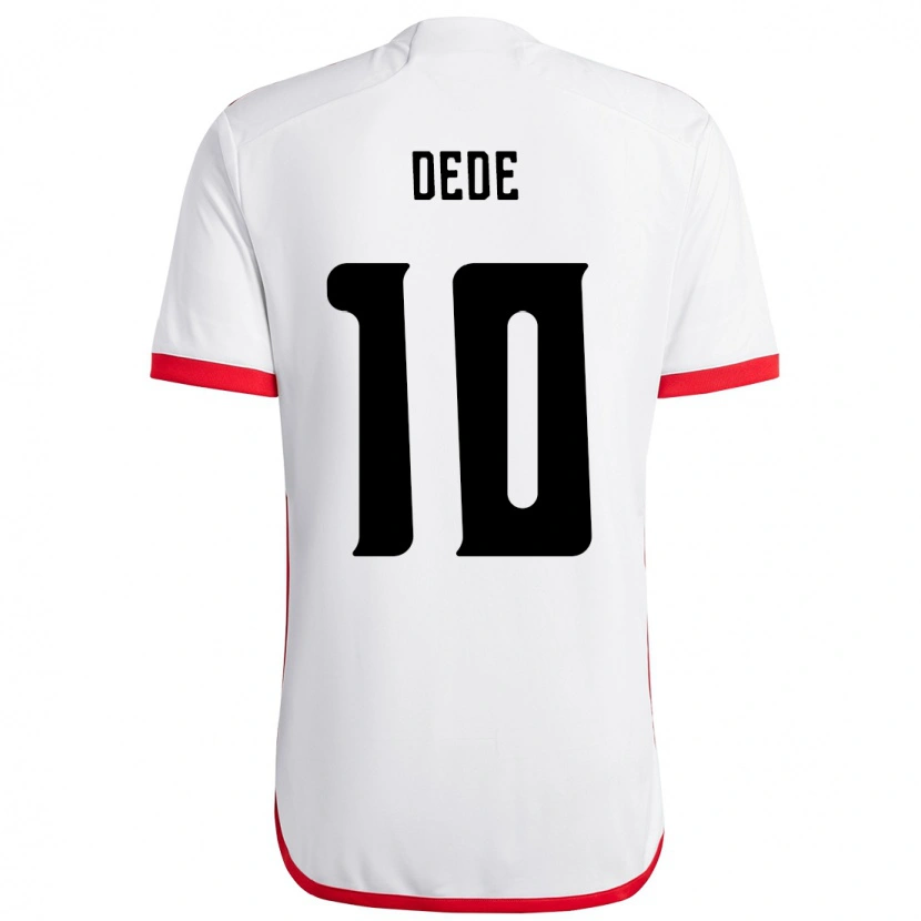 Danxen Niño Camiseta Andressa Dede #10 Blanco Rojo 2ª Equipación 2025/26 La Camisa