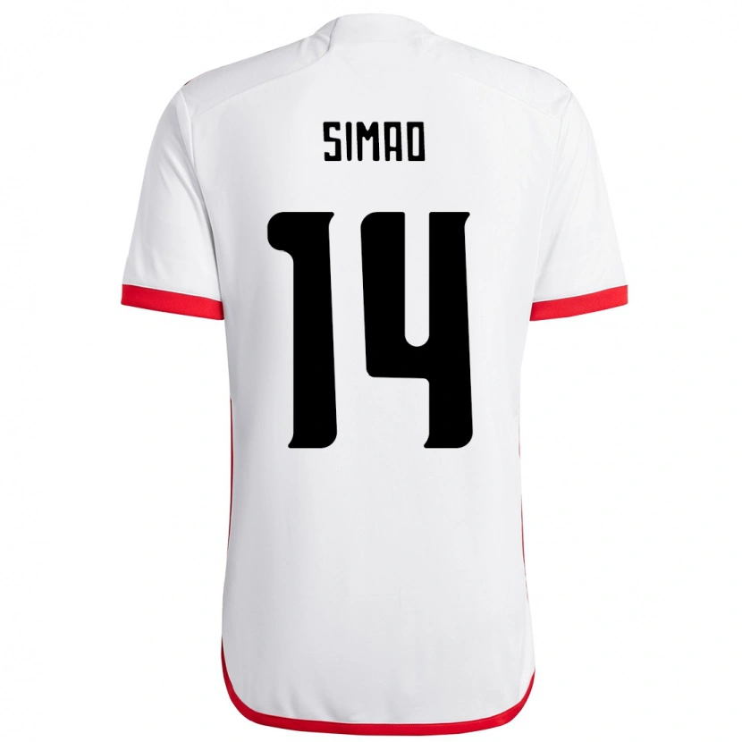 Danxen Niño Camiseta Samhia Simao #14 Rojo Negro 2ª Equipación 2025/26 La Camisa