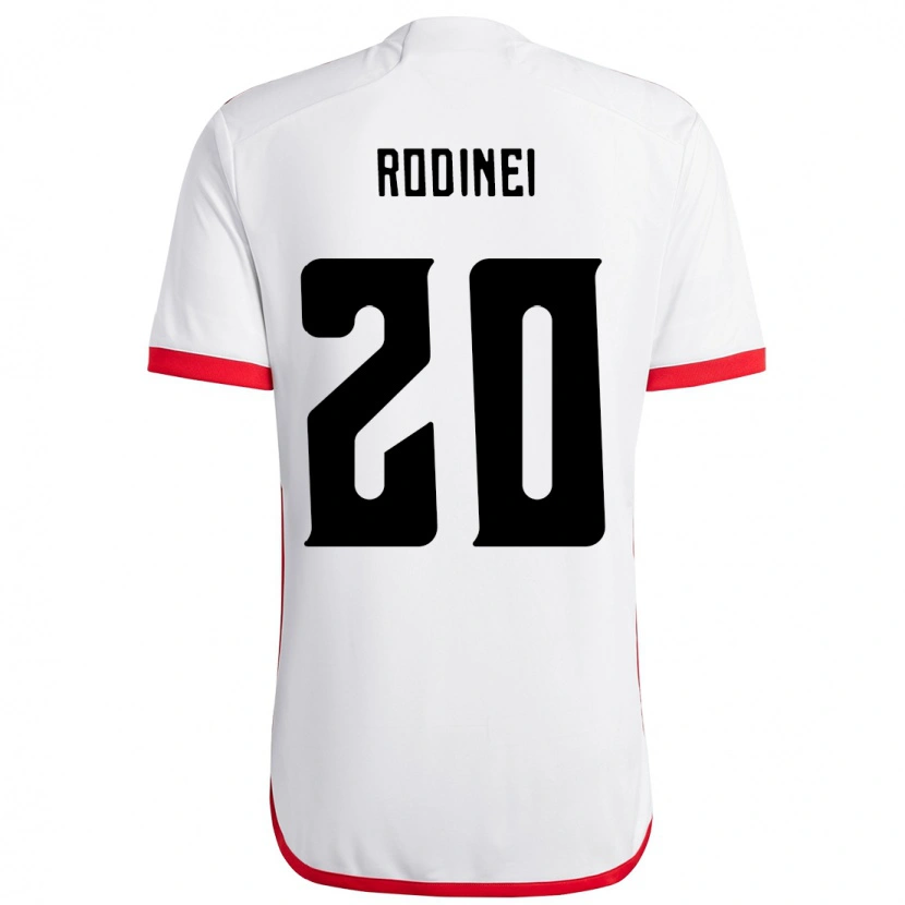 Danxen Niño Camiseta Rodinei #20 Rojo Negro 2ª Equipación 2025/26 La Camisa
