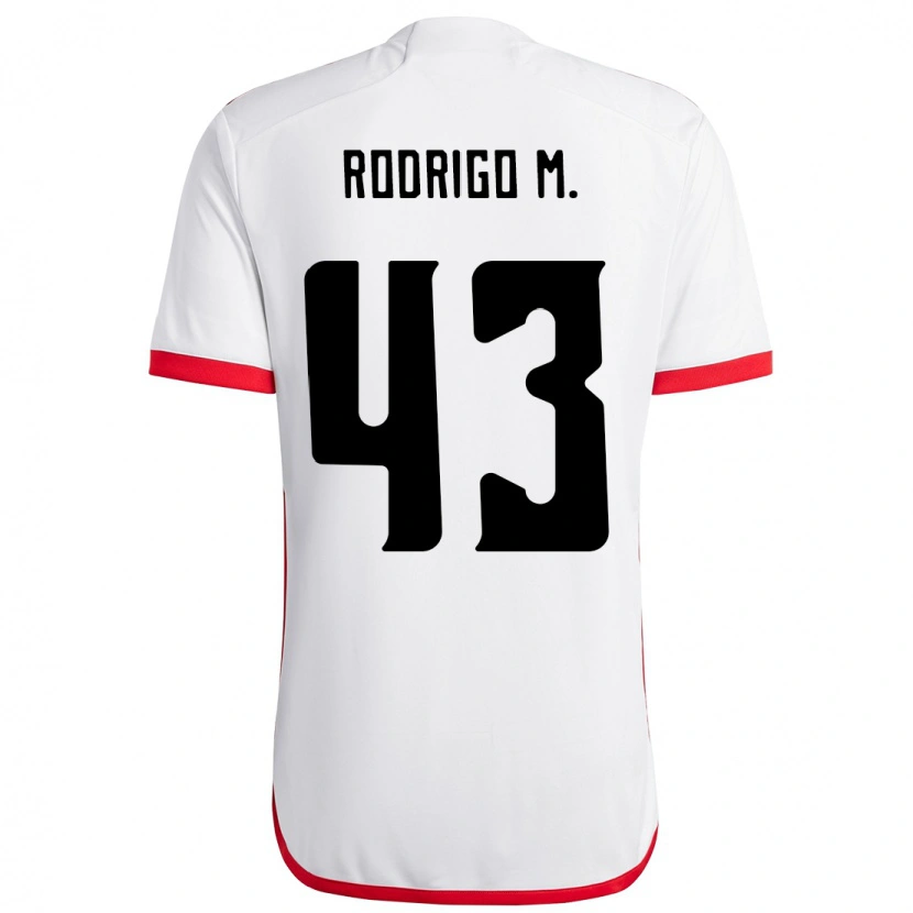 Danxen Niño Camiseta Rodrigo Muniz #43 Rojo Negro 2ª Equipación 2025/26 La Camisa