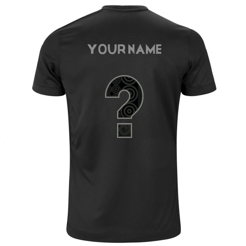Danxen Niño Camiseta Su Nombre #0 Blanco Negro 2ª Equipación 2025/26 La Camisa