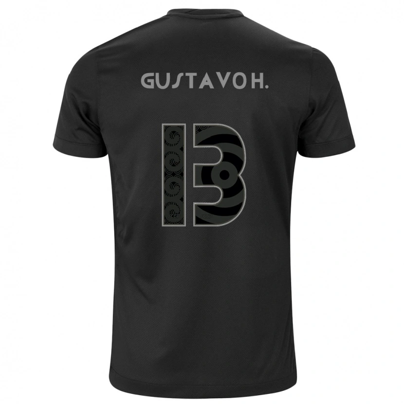 Danxen Niño Camiseta Gustavo Henrique #13 Blanco Negro 2ª Equipación 2025/26 La Camisa