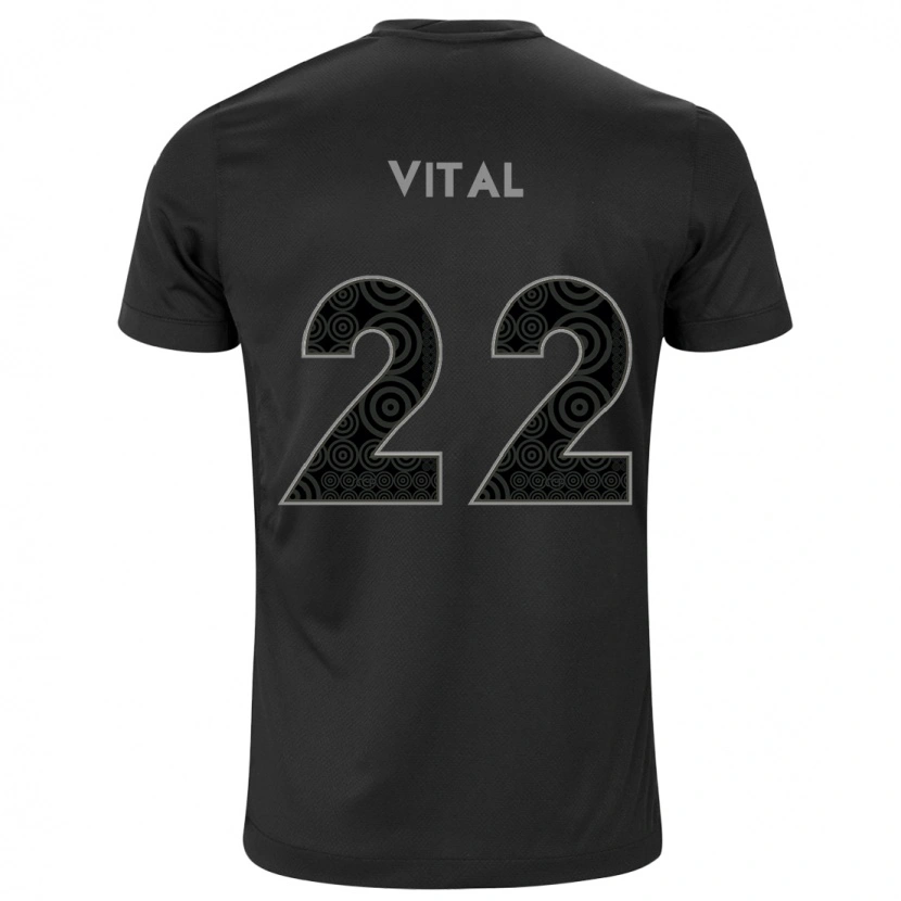 Danxen Niño Camiseta Mateus Vital #22 Blanco Negro 2ª Equipación 2025/26 La Camisa