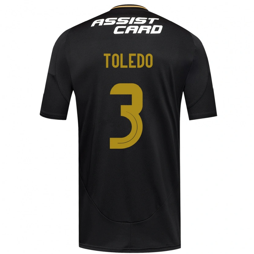 Danxen Niño Camiseta Miguel Toledo #3 Negro Blanco Amarillo 2ª Equipación 2025/26 La Camisa