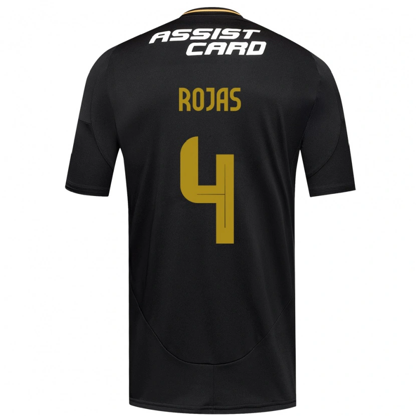 Danxen Niño Camiseta Javier Rojas #4 Negro Blanco Amarillo 2ª Equipación 2025/26 La Camisa