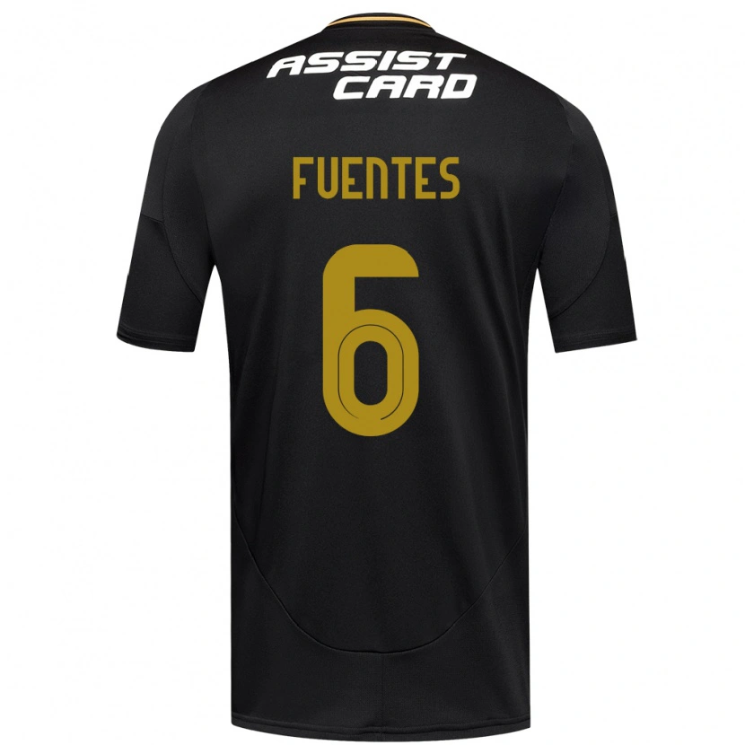Danxen Niño Camiseta César Fuentes #6 Negro Blanco Amarillo 2ª Equipación 2025/26 La Camisa