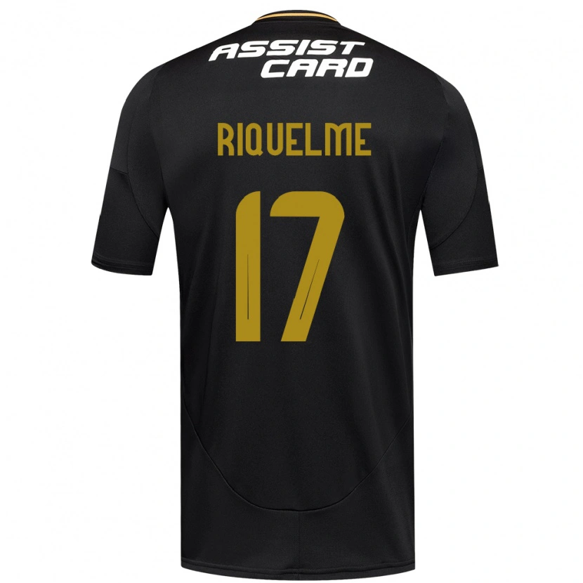 Danxen Niño Camiseta Cristián Riquelme #17 Negro Blanco Amarillo 2ª Equipación 2025/26 La Camisa